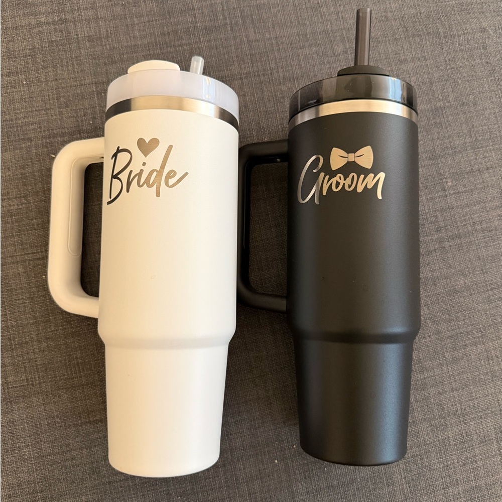 Bride and Groom custom Stanley’s